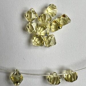 Swarovski Genuine BiCone Pendant drop 6mm Jonquil